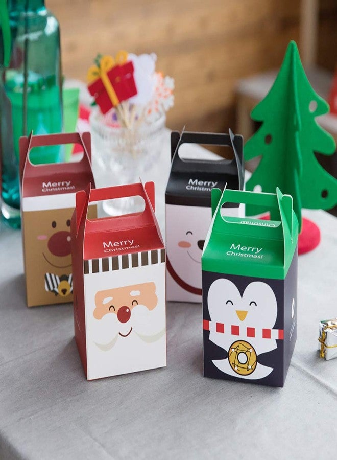 Suponey 12pcs Treat Boxes Christmas Gift Boxes Santa Candy Boxes Christmas Party Favor Boxes Santa Cardstock Boxes - Image 3